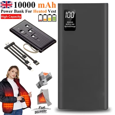 5V 2A Power Bank For Electric Heated Vest Jacket Body Warmer USB Fast Charger - Image 1 of 4