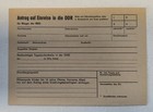 Sammeln & Seltenes → DDR → Dokumente & Papiere - Antrag auf Einreise in die DDR