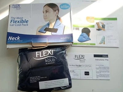 FlexiKold Neck Ice Pack Wrap with Straps Reusable, Flexible Cold Compress - Image 1 of 4