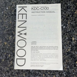 Kenwood Compact Disc Auto Changer KDC-C100 Instruction Manual - Picture 1 of 2