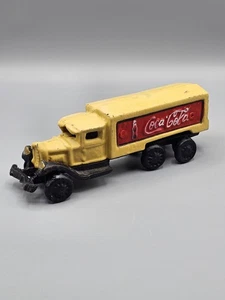 Coca-Cola Entrega Hierro Fundido Amarillo Vintage Aprox. Camión de 7,5" - Imagen 1 de 10