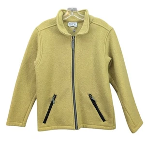 Giacca donna IBEX 100% lana full zip taglia M verde made in USA outdoor pesante - Foto 1 di 9