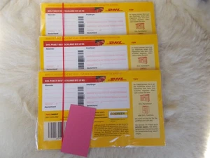 30 DHL-PAKETMARKEN BIS 10 KG - DEUTSCHLAND - MIT DURCHSCRIFT - - Bild 1 von 3
