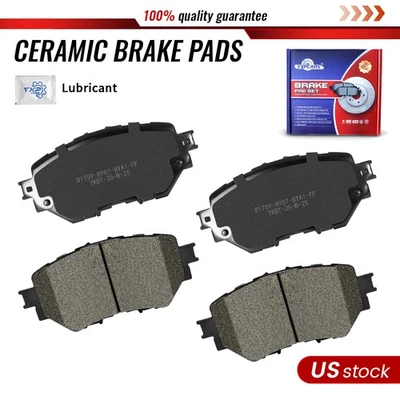 Front Ceramic Brake Pad Set For 2014 2015 2016 2017 2018 Mazda 3 Made In Mexico - Image 1 of 4