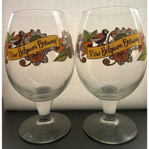 New Belgium Brewing Company 2014 Fall Design Tulip Beer Glass Set Of 2 - Picture 1 of 8