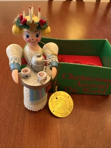 Vintage Sears Wooden Ornament “Christmas Around the World” SWEDEN 1979 - Picture 1 of 12