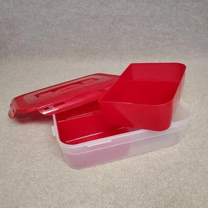 Lock N Lock Nestbarer Aufbewahrungsteiler Set 4 Fächer Rot Neu - Bild 1 von 8