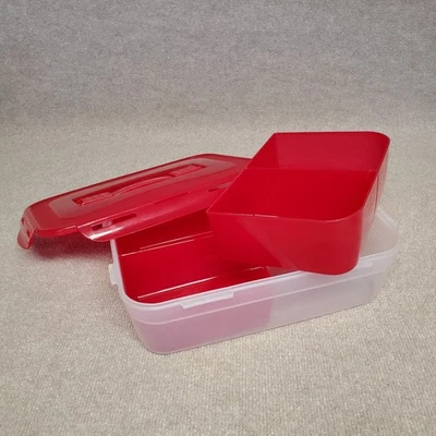 Lock N Lock Nestable Storage Divider Set 4 Compartments Red New - Image 1 of 4