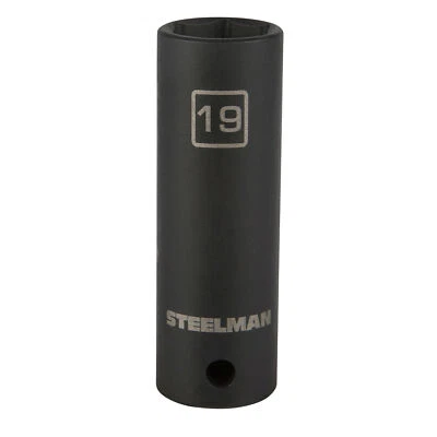 STEELMAN 19mm 1/2-Inch Drive Thin Wall Deep Impact Socket, 60007