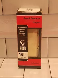 Interruptor de 4 vías Pass & Seymour #TM874ICC6 15A 120V MARFIL, Pass & Seymour se envía gratis - Imagen 1 de 7