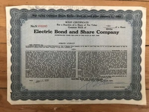 ELECTRIC BOND & SHARE COMPAGNY (USA)  CS (A4) - Picture 1 of 1