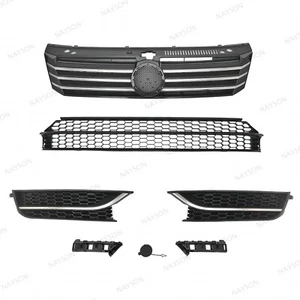 For Passat 2012-15 Upper Chrome Grille/Lower Mesh/Fog Light Cover/Bumper Bracket - Picture 1 of 6