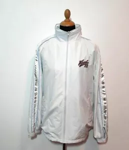 Vintage Karl Kani Track Jacket Chicago 23 Jordan XL White 90s Hip Hop Sport Men - Picture 1 of 10
