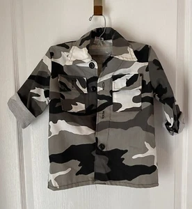 Kids Black/Gray Camouflage Shirt/Top Medium Child - Picture 1 of 1