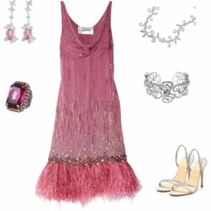 VALENTINO FW12 Ostrich Feather Trim Crystal Bead Sequin Embellished Dress 10 - Picture 1 of 12