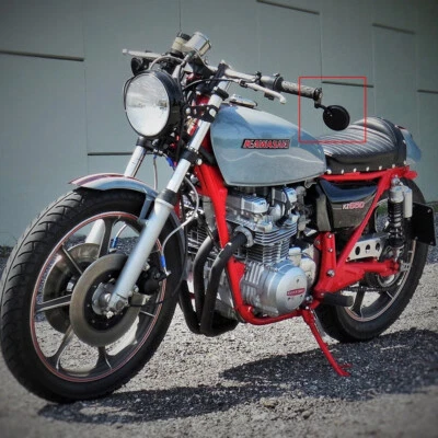 Espejos retrovisores redondos para manillar de motocicleta de 7/8" para Kawasaki Ninja 650 Z650 ZR1200 Foto 1 de 4