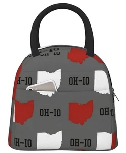 Ohio State Gray Insulated Lunch Bag, Reusable Cooler LunchBox Office Work School - Picture 1 of 7