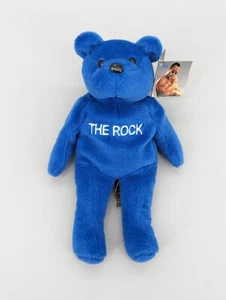WWF WWE Attitude Wrestling Bears Blue The Rock 1999 con etiqueta gorro bebé - Imagen 1 de 7