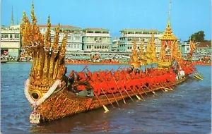 Postcard Thailand - Bangkok - Nakaraj Barge in Processsion - Picture 1 of 2