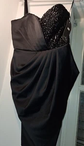 Designer Messe Muster KLEID Schwarz PAILLETTEN Abendkleid BALLKLEID 36 38 M L - Bild 1 von 11