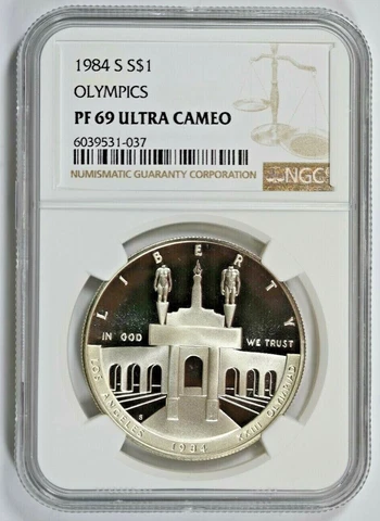 1984-S NGC PF69 ULTRA CAMEO Olympics Commemorative Silver Dollar-Price Guide $40 Cover