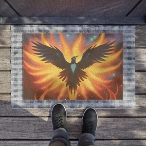 Phoenix Rising from the Ashes Art Doormat - Picture 1 of 5