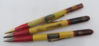 Lot vintage de 3 crayons mécaniques EXTRÉMITÉ REMPLIE D'HUILE publicité SERVICE STANDARD Dixie