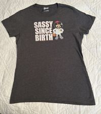 Sassy Since Birth Nickelodeon Gray T Shirt Ladies Sz Small 