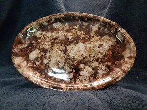 Canadian Pinecraft Red Clay Pottery oval plate made in Alymer Ontario - Picture 1 of 2