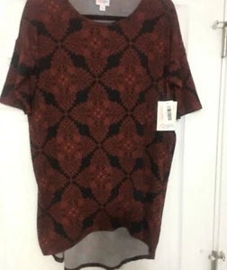 Camisa túnica Lularoe Irma S nueva con etiquetas precioso estampado de mosaico medallón - Imagen 1 de 2
