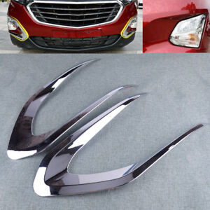2pcs Fog Light Cover Front Exterior Outside Fit for Chevrolet Equinox 2018 2019