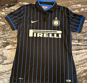 Nike Inter Milan 2014 15 Authentic Home Player Match Jersey Kit Dri Fit Medium M - Picture 1 of 16