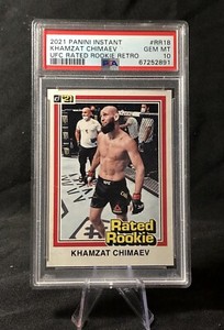 2021 Panini Instant UFC Khamzat Chimaev Rated Rookie Retro /1320 #RR18 PSA 10