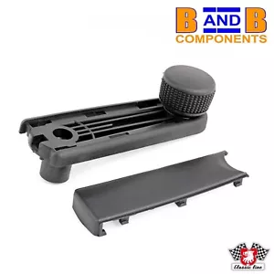 WINDOW WINDER HANDLE + COVER VW T4 TRANSPORTER CAMPER 357837581 A490 - Picture 1 of 15