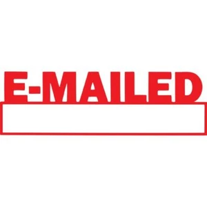 XSTAMPER 1650 MESSAGE STAMP EMAILED/DATE RED HANGSELL - Picture 1 of 1