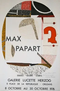 Max PAPART - Litografía Original Firmada - Cartel Exposición - Imagen 1 de 2