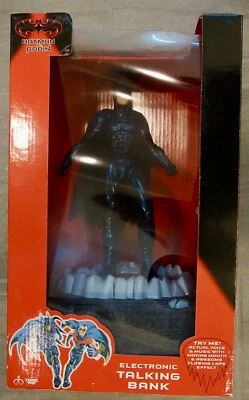 ThinkWay 62703 VINTAGE Batman & Robin Movie Electronic Talking Bank  1989-NEW - Imagem 1 de 4