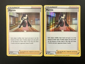 Pokemon | Marnie | Champion's Path 047/072 | RARE FACTORY ERROR INK MISPRINT - Picture 1 of 2