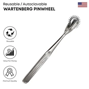 Instrumento neurológico Wartenberg Molinete 2 ruedas grado alemán acero inoxidable - Imagen 1 de 2