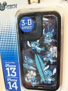 DISNEY PARKS STITCH Surf 3D EFFECT D-Tech  iPHONE 13/14 Case - Picture 1 of 1