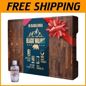 Large Walnut Butcher Block Chopping Board 19.7" for Kitchen - Picture 1 of 10