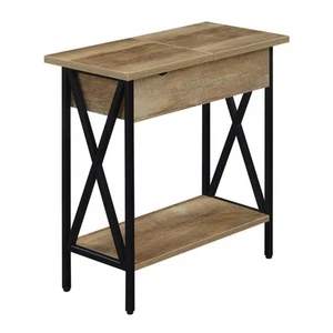 Tucson 11.25 in. Weathered Barnwood/Black 24 in. Rectangle Particle Board Flip - Picture 1 of 9