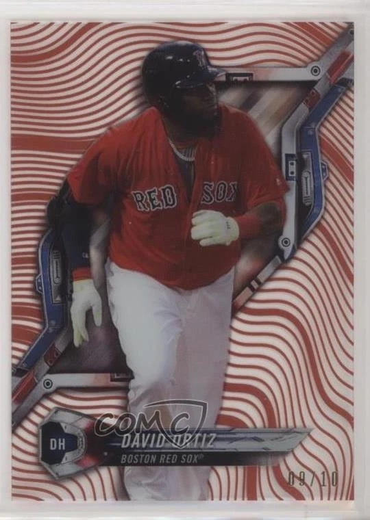 2018 High Tek Pattern 1 Waves/Diagonals Red Rainbow Foil /10 David Ortiz HOF - Image 1 of 2