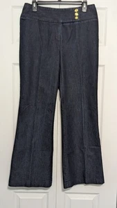 CHAUS Denim Chambray Women's Dress Pants Size 8 EUC Career Work Professional - Picture 1 of 7