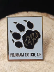 Wildcat Mountain Ski Pin Enamel Gold Tone Pinkham Notch New Hampshire Paw Design - Picture 1 of 9