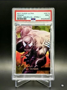 2017 Fleer Ultra Spider-Man GC15 Royal Foil 4/25 Venom PSA 9 - Picture 1 of 2