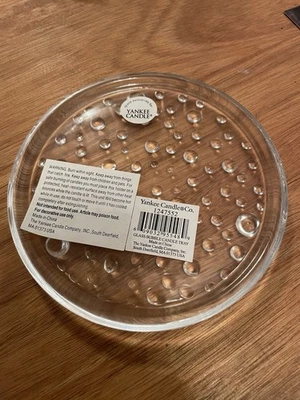 Bandeja redonda para velas de vidrio burbuja Yankee Candle Foto 1 de 4