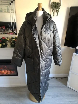 George размер 12-14 длинный хаки Puffa пальто - Изображение 1 из 4