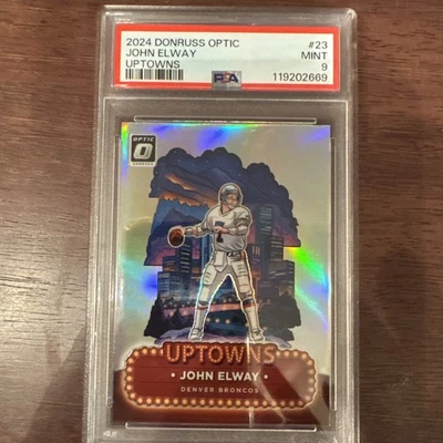 2024 Panini Donruss Optic - Uptowns John Elway #23 PSA 9 - Image 1 of 2