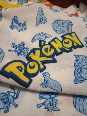 Винтажный плоский лист с персонажами Pokemon Nintendo Twin размер 1998 - Изображение 1 из 4